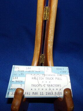 Vintage Souvenir Raleigh Truck & Tractor Pull Ticket Stub Pair Astrodome - 1983